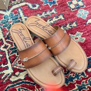 Zodiac faux leather sandals
